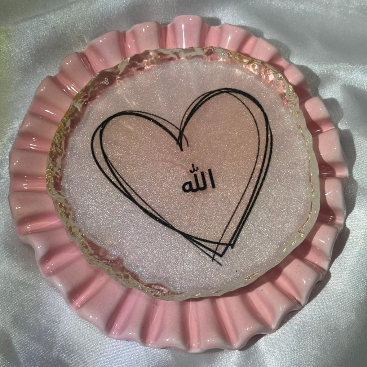 Allah white coaster