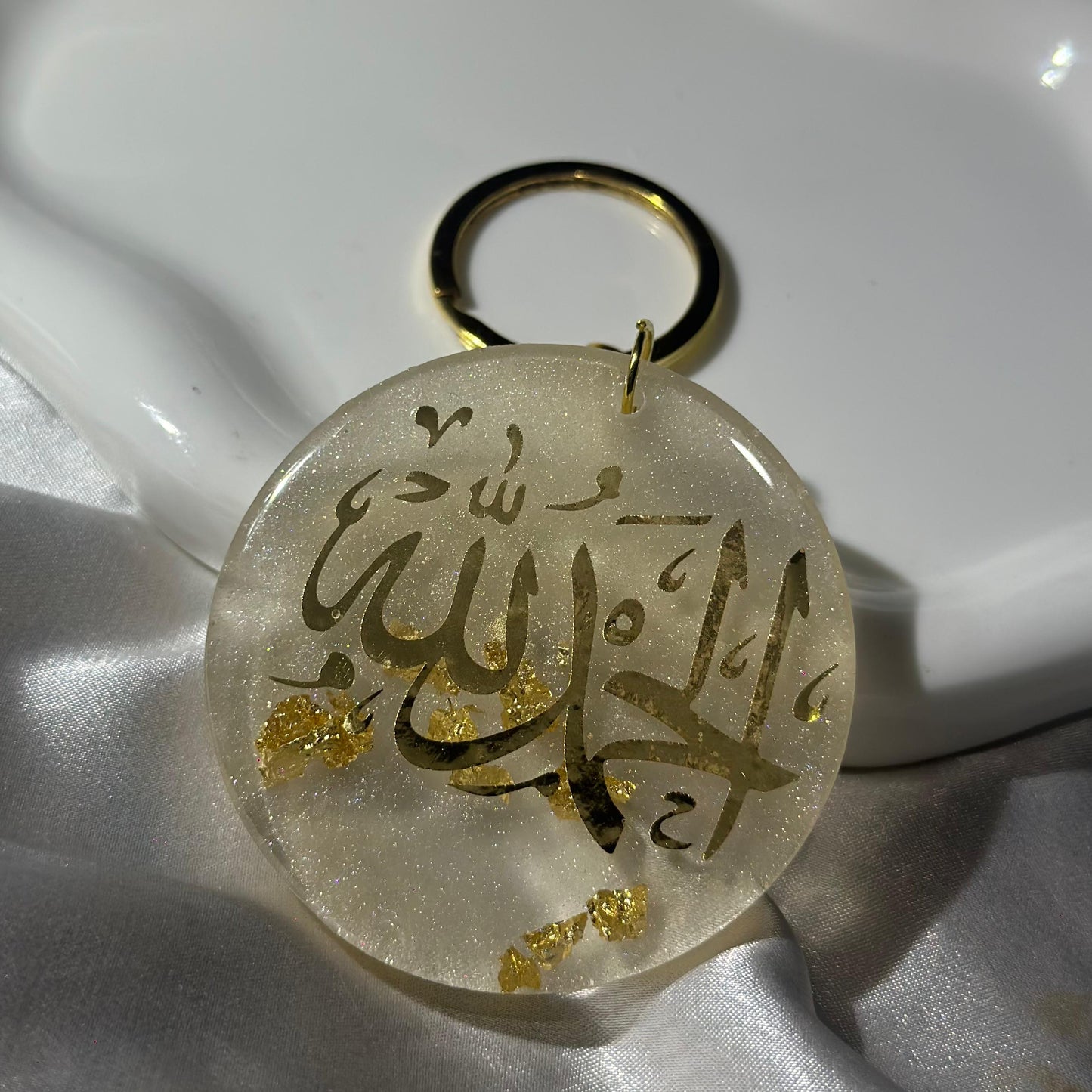 Al Hamdulilah gold resin keychain