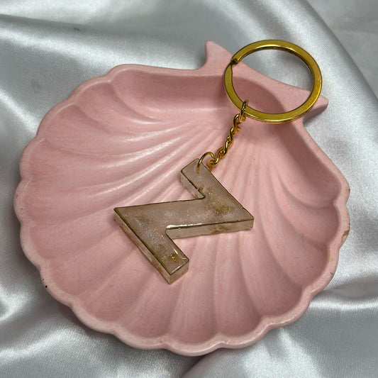 Letter Z resin keychain