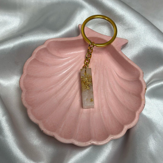 Letter i resin keychain