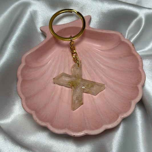 Letter X resin keychain